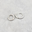 Boucles d'oreilles Huggies Princesse en argent sterling
