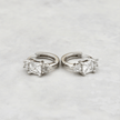 Boucles d'oreilles Huggies Princesse en argent sterling
