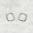 Boucles d'oreilles Huggies Scintillantes Noires en argent sterling