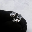 Boucles d'oreilles Moissanites noires en or 10K - 14K - 18K ou platine