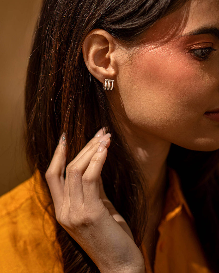 boucles d'oreilles triple anneaux