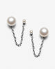 Étonnante - Boucles d'oreilles double trou avec perles et chaine