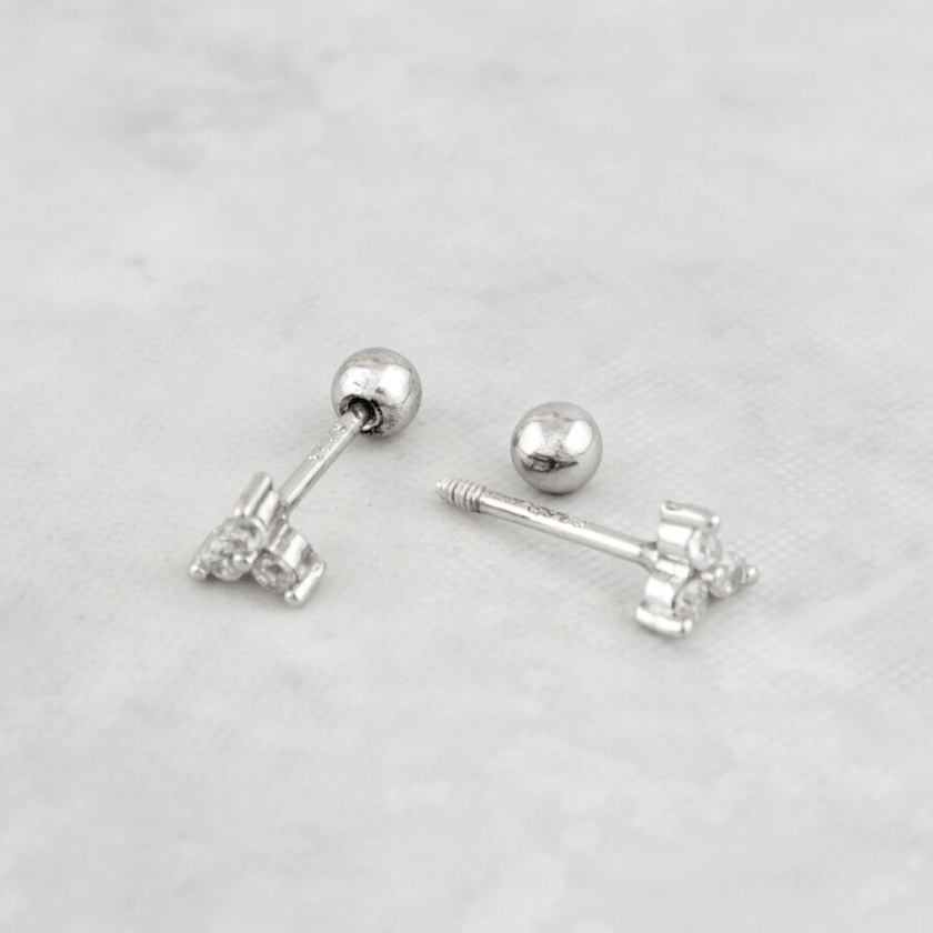 Boucles d'oreilles Trinity en argent sterling