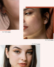 Petites boucles d’oreilles avec perles roses fabriquées au Québec - 3 mm