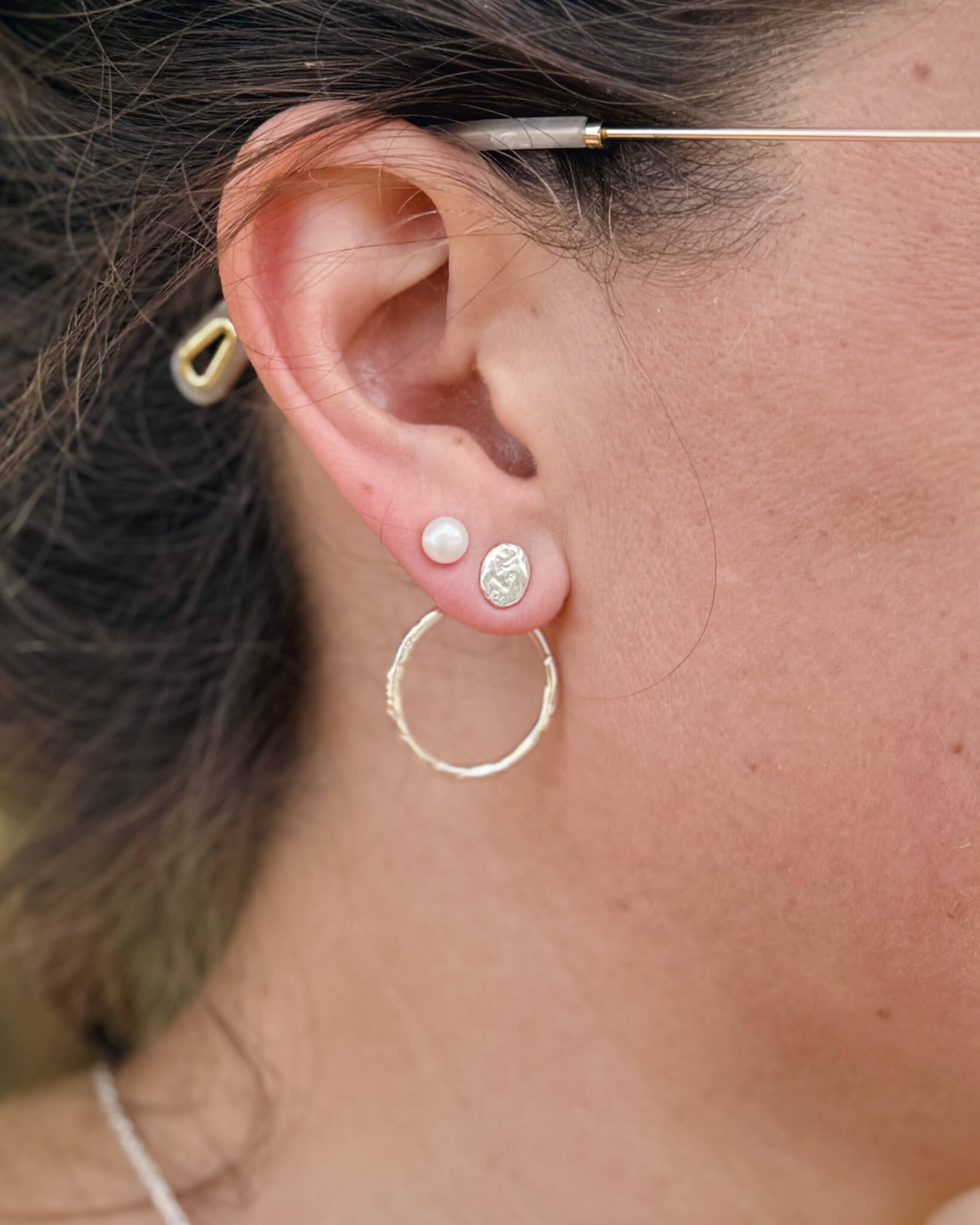Boucles d’oreilles ear jackets fabriquées à Montréal