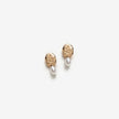 Élise avec petites perles - Petites boucles d’oreilles ovales faites à la main