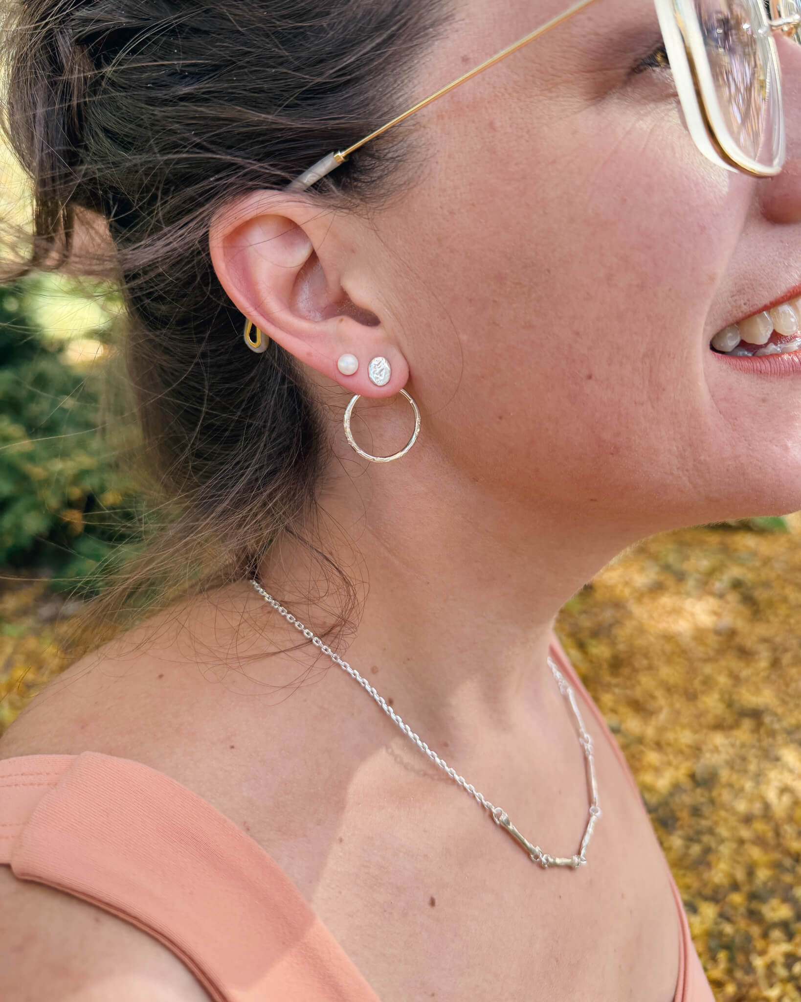 Boucles d’oreilles ear jackets fabriquées à Montréal