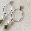 Boucles d’oreilles en pierres naturelles et perles d’eau douce | CHLORIS