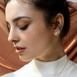 Boucle d’oreilles pour femme avec perles d'eau douce roses - 5 mm