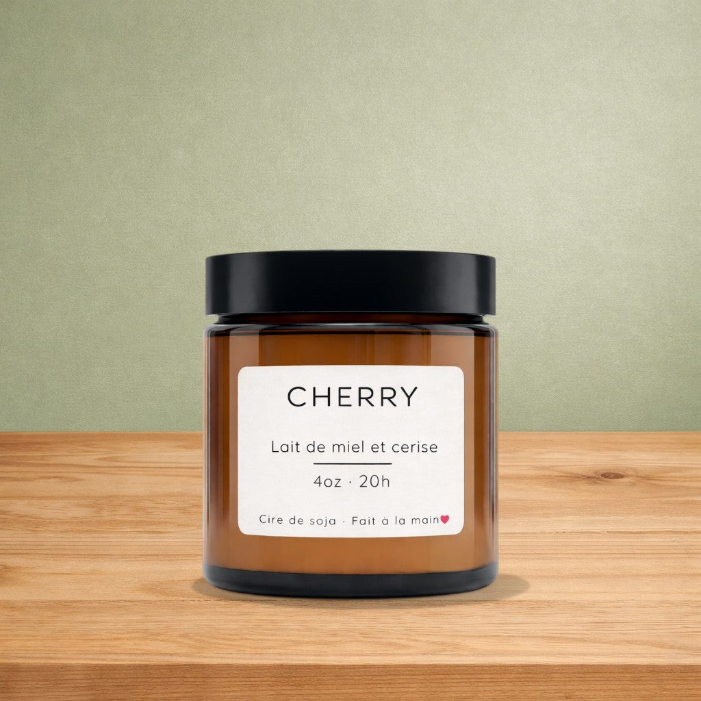 Bougie de soya CHERRY cerise et lait de miel