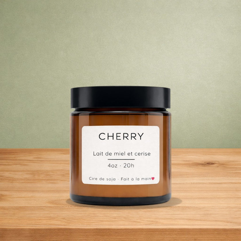 Bougie de soya CHERRY cerise et lait de miel