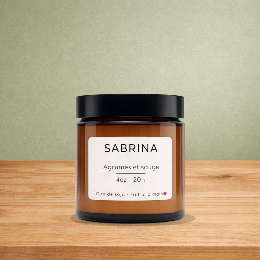 Bougie de soya SABRINA agrumes & sauge