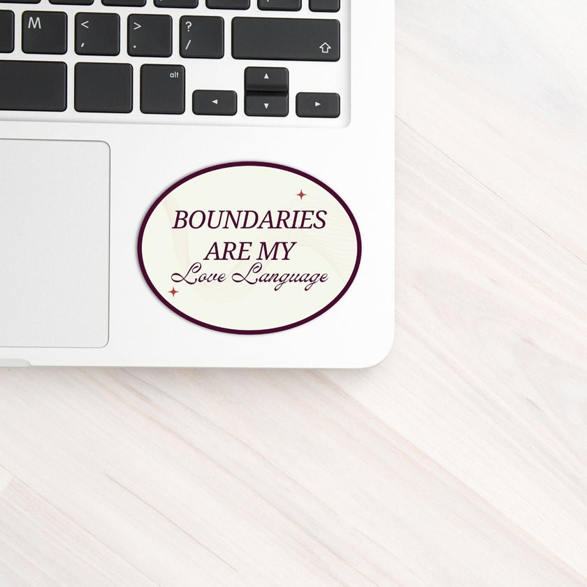 Boundaries Are My Love Language Sticker - Oval