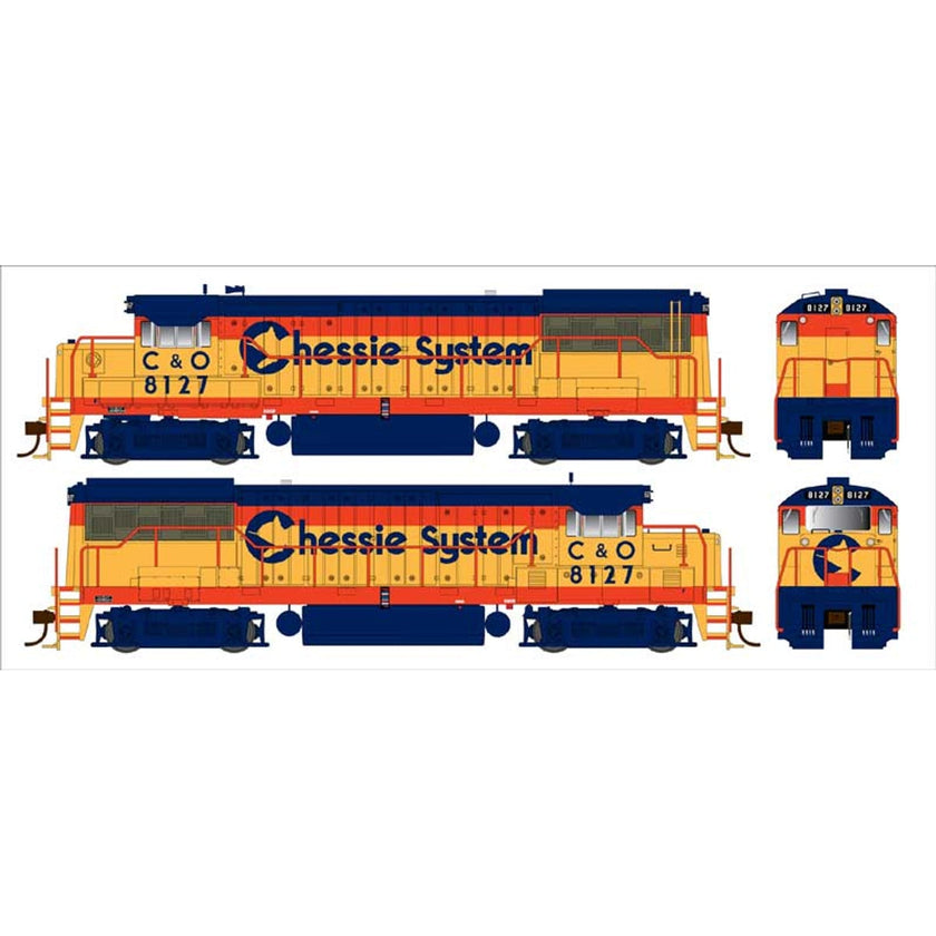Bowser 25139 HO GE U25B, ESU LokSound, Chessie C&O #8116