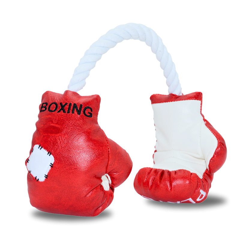 Boxing Gloves | Squeaky Rope Dog Toy