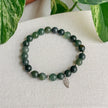 FEUILLE | Bracelet en agate mousse et acier inoxydable