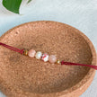 Bracelet cordon rouge en pierres naturelles | ÉVEIL