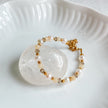 THÉIA | Bracelet fin en pierres de jade jaune et perles d’eau douce