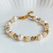 THÉIA | Bracelet fin en pierres de jade jaune et perles d’eau douce