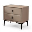 Brașov Two-Drawer Nightstand in Beige
