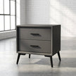 Brașov Two-Drawer Nightstand in Grey
