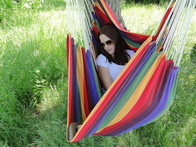 Chaise hamac brésilienne avec support universel.