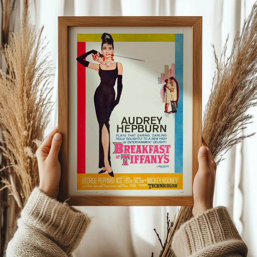 Breakfast at Tiffany's Movie Poster: Giclee Fine Art Print, Framed or Unframed
