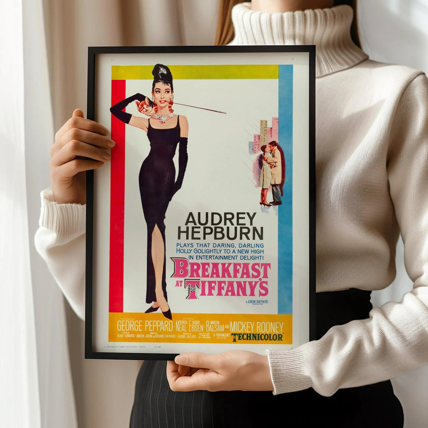 Breakfast at Tiffany's Movie Poster: Giclee Fine Art Print, Framed or Unframed