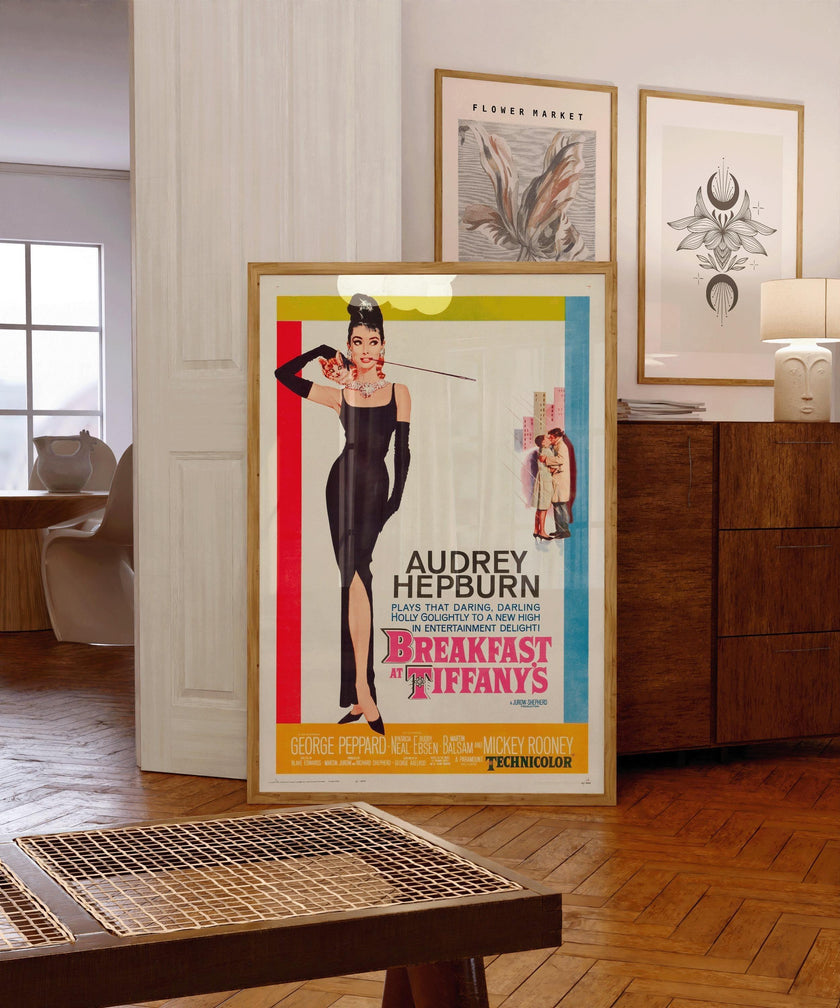 Breakfast at Tiffany's Movie Poster: Giclee Fine Art Print, Framed or Unframed