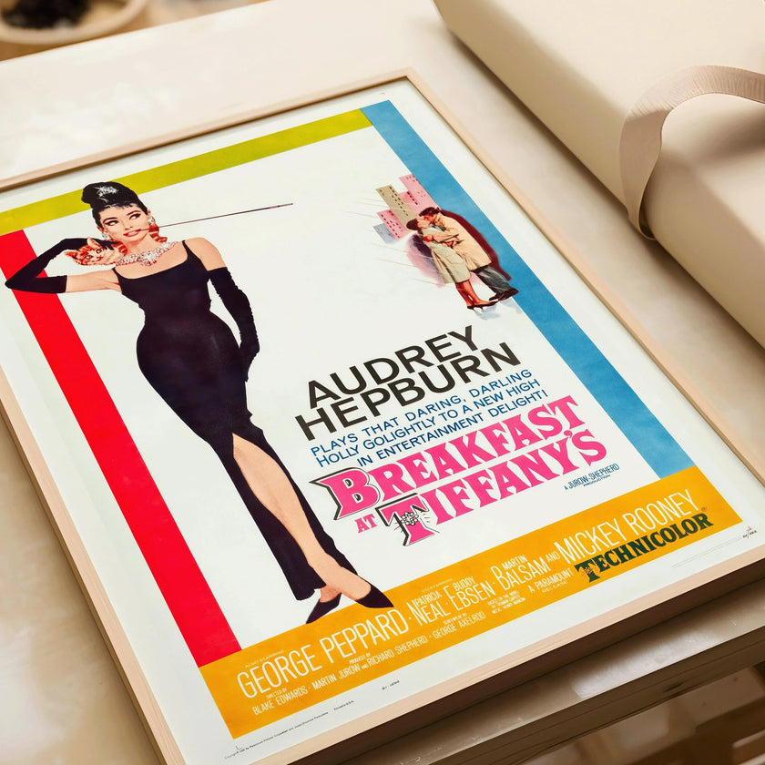 Breakfast at Tiffany's Movie Poster: Giclee Fine Art Print, Framed or Unframed