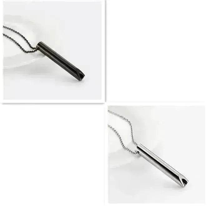 Breathing Necklace Adjustable Breathing Relieve Pressure Ornament Stainless Steel Decompression Jewelry