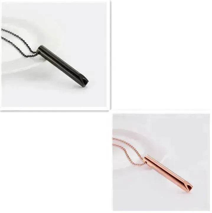 Breathing Necklace Adjustable Breathing Relieve Pressure Ornament Stainless Steel Decompression Jewelry