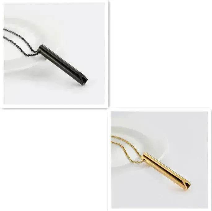 Breathing Necklace Adjustable Breathing Relieve Pressure Ornament Stainless Steel Decompression Jewelry