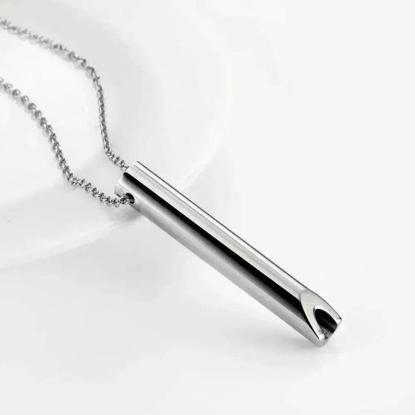 Breathing Necklace Adjustable Breathing Relieve Pressure Ornament Stainless Steel Decompression Jewelry