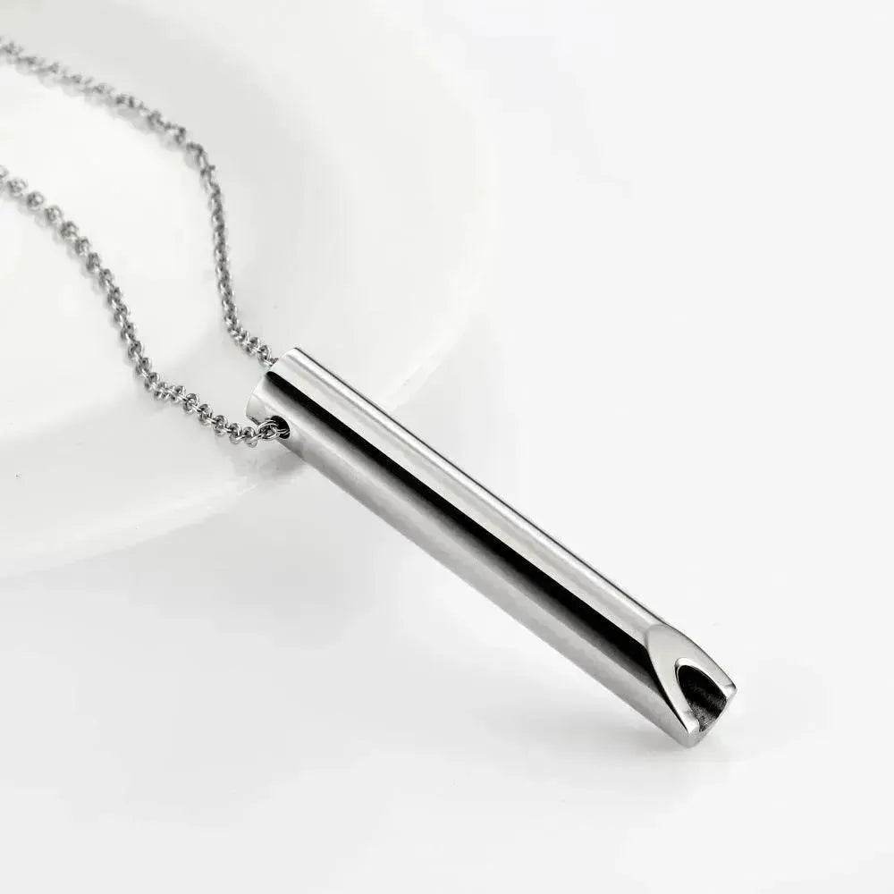 Breathing Necklace Adjustable Breathing Relieve Pressure Ornament Stainless Steel Decompression Jewelry