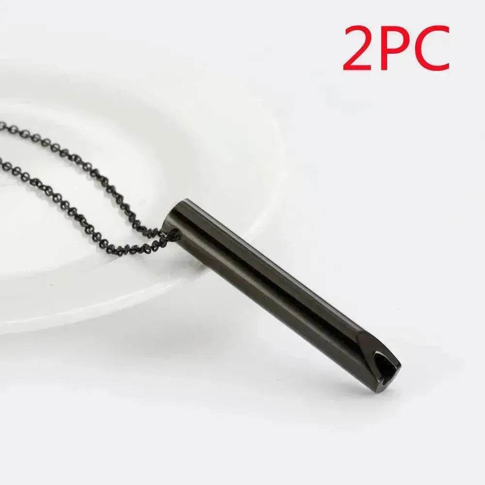 Breathing Necklace Adjustable Breathing Relieve Pressure Ornament Stainless Steel Decompression Jewelry