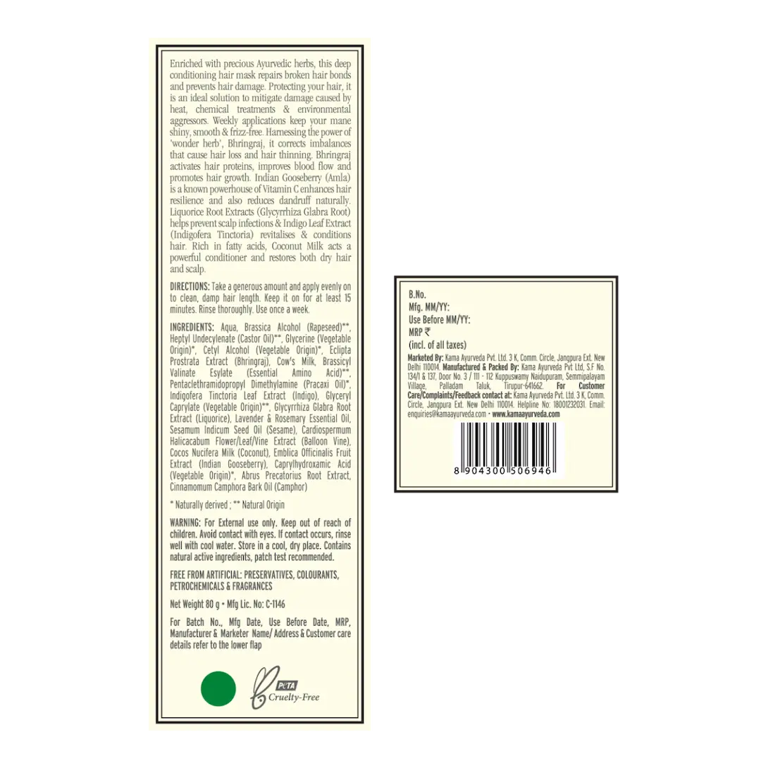 Kama Ayurveda Bringadi Intensive Repair Post Wash Hair Mask (80 gm)