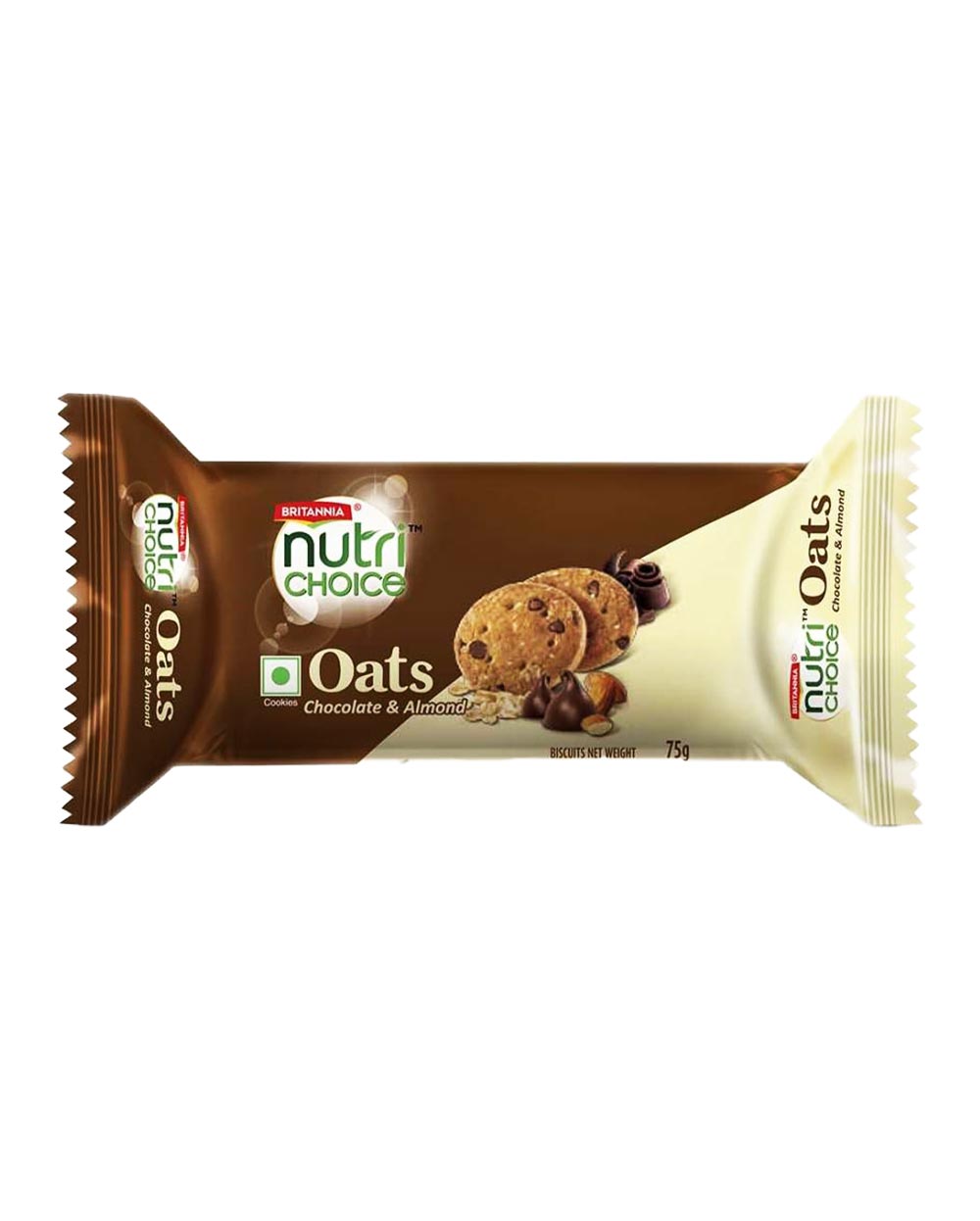 Britannia Nutri Choice Oats Chocolate Almond Cookies