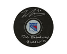 Will Cuylle Autographed New York Rangers Autograph Model Puck Inscribed 