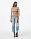 Rib Mock Neck Longsleeve