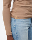 Rib Mock Neck Longsleeve