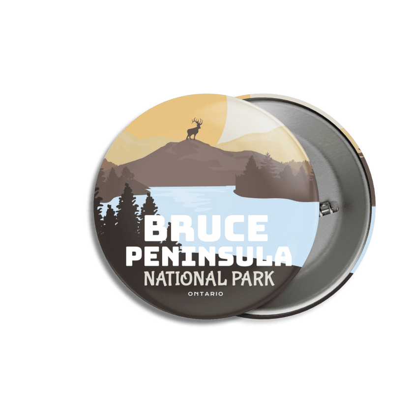 Bruce Peninsula National Park of Canada Pinback Button, Canada Parks