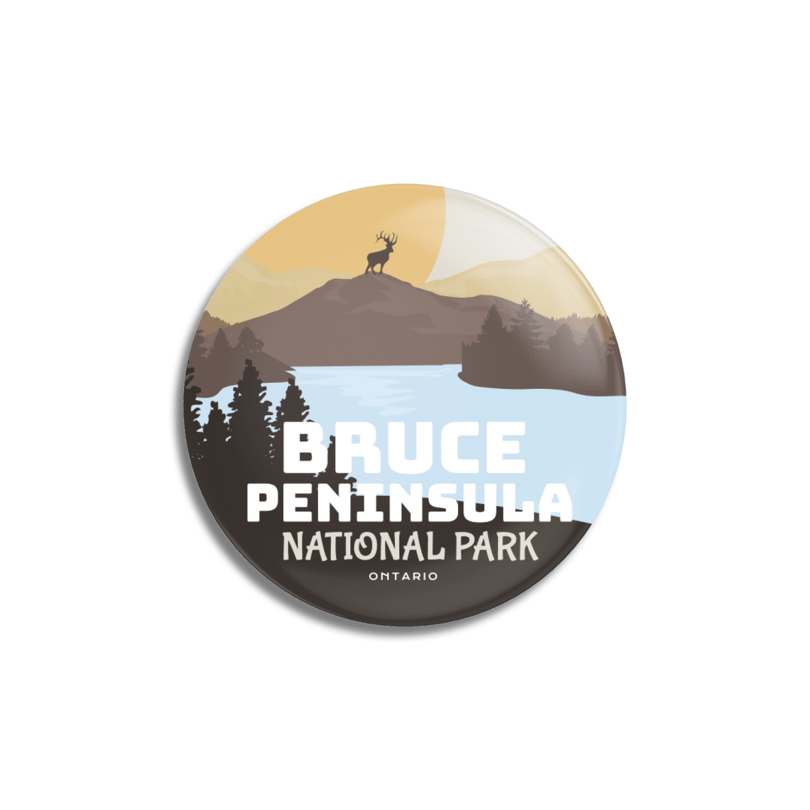 Bruce Peninsula National Park of Canada Pinback Button, Canada Parks