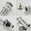 Brushed Nickel P-Trap & Pop-Up Drain Kit | No Overflow | Solid Brass & Stainless Steel