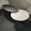 BT05 Double Stone Top Round & Elliptical Coffee Table Set