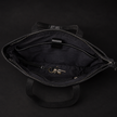 Classic Black Leather Tote Bag