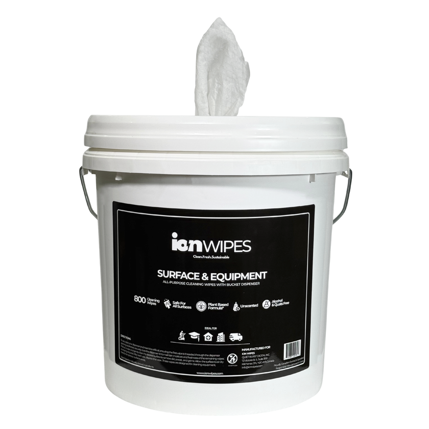 Gym Wipes with Bucket Dispenser | Surface & Equipment Cleaning Wipes - 800ct