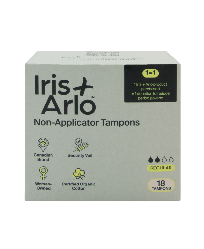 Iris + Arlo - Non-Applicator Tampons, reg - 100% Organic Cotton