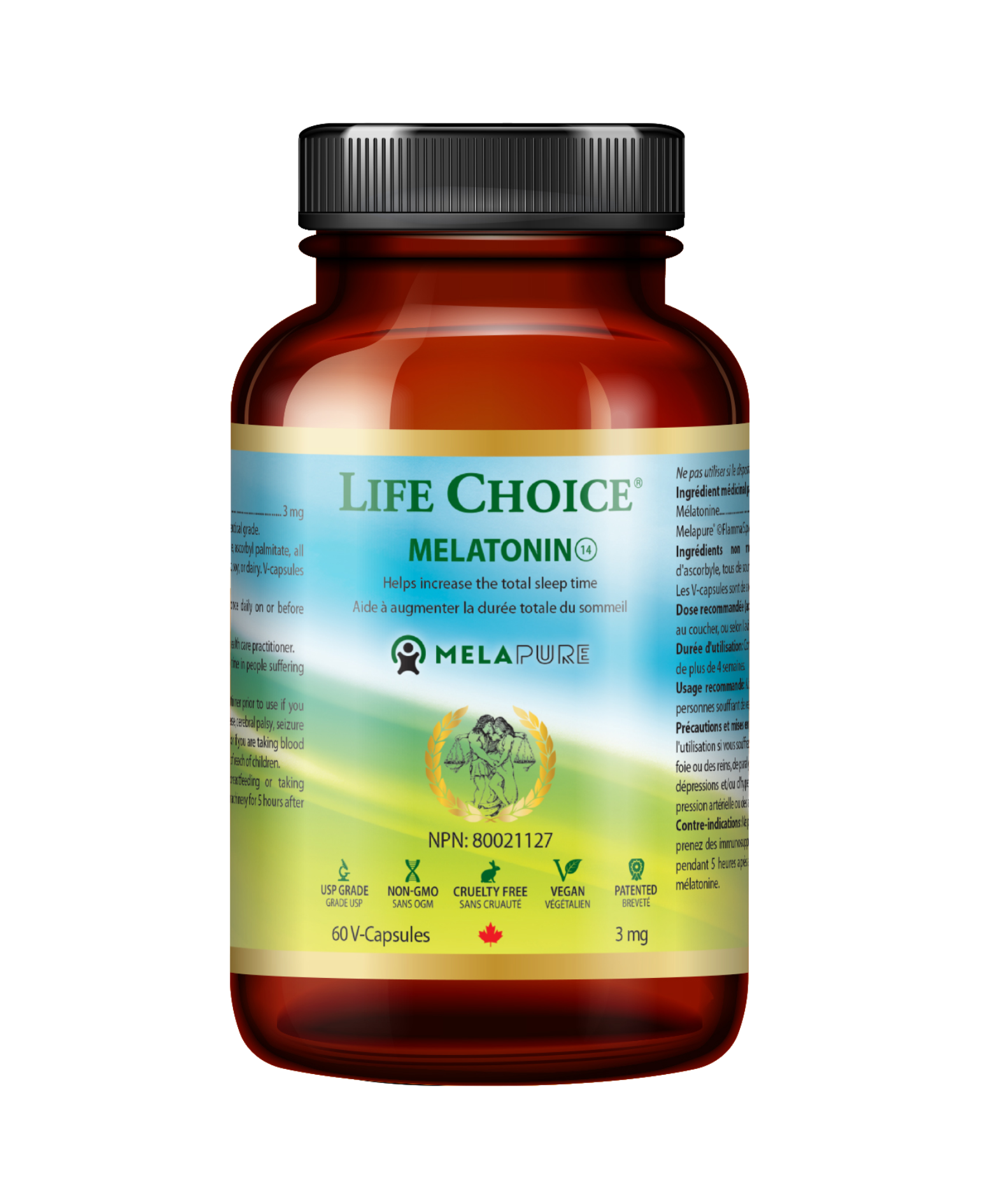 Life Choice - Melatonin 3mg, 60vcaps