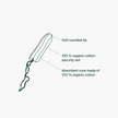 Iris + Arlo - Non-Applicator Tampons, super - 100% Organic Cotton